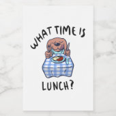 Étiquette Pour Bocaux À quelle heure est le déjeuner (Étiquettes simples)