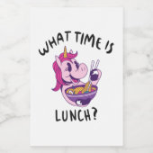 Étiquette Pour Bocaux À quelle heure est le déjeuner (Étiquettes simples)