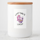 Étiquette Pour Bocaux À quelle heure est le déjeuner (Devant)