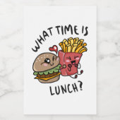 Étiquette Pour Bocaux À quelle heure est le déjeuner (Étiquettes simples)