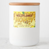 Étiquette Pour Bocaux Abeille et miel séché (Devant)