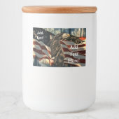 Étiquette Pour Bocaux Aigle à drapeau américain (Devant)