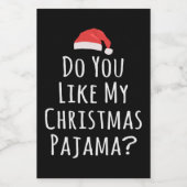 Étiquette Pour Bocaux Aimez-vous mon pyjama de Noël ? (Étiquettes simples)