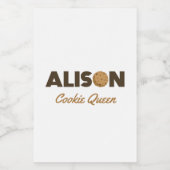 Étiquette Pour Bocaux Alison cookie queen (Étiquettes simples)