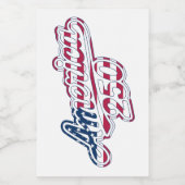 Étiquette Pour Bocaux Amérique 250 Drapeau Script Semiquincentennial Des (Étiquettes simples)