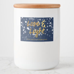Étiquette Pour Bocaux Amour & Lumière   Hanukkah Bokeh Faux Foil Lovely
