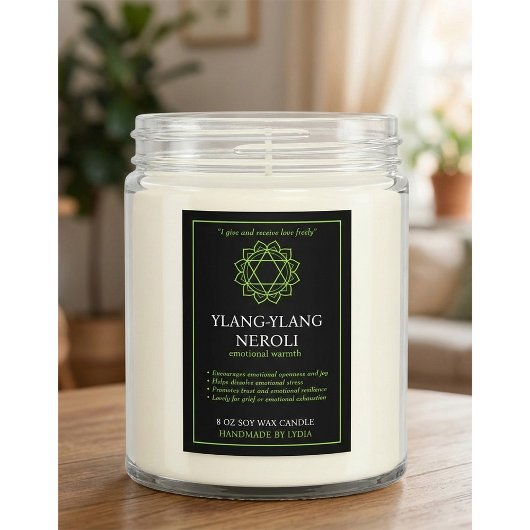 Étiquette Pour Bocaux Anahata Heart Chakra Candle Label