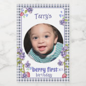 Étiquette Pour Bocaux Anniversaire de Berry First Boy (Étiquettes simples)