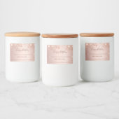 Étiquette Pour Bocaux Anniversaire rose or parties scintillant poussière (Bouteilles)