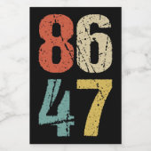 Étiquette Pour Bocaux Anti-Trump - 86 47 I (Étiquettes simples)