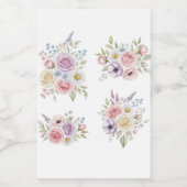 Étiquette Pour Bocaux Aquarelle Boho Floral Clipart PNG Pack - Pastel (Étiquettes simples)