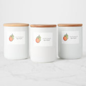 Étiquette Pour Bocaux Aquarelle et orange d'encre (Bouteilles)