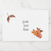 Étiquette Pour Bocaux Aquarelle Orange Floral (Étiquettes simples)