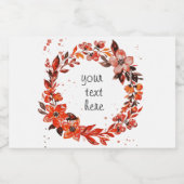 Étiquette Pour Bocaux Aquarelle Orange Floral (Étiquettes simples)