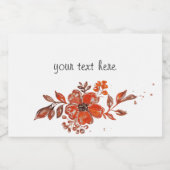 Étiquette Pour Bocaux Aquarelle Orange Floral (Étiquettes simples)