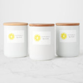 Étiquette Pour Bocaux Aquarelle tranche citron (Bouteilles)