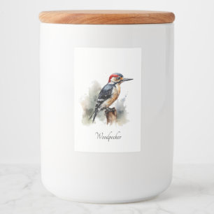 Étiquette Pour Bocaux Aquarelle Woodland Pic, coutume