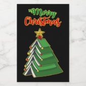 Étiquette Pour Bocaux Arbre de Noël de la réservation IV (Étiquettes simples)