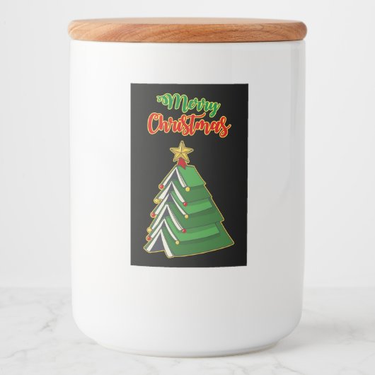 Étiquette Pour Bocaux Arbre de Noël de la réservation IV (Devant)