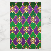 Étiquette Pour Bocaux Arrière - plan de bijoux Mardi Gras (Étiquettes simples)