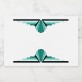 Étiquette Pour Bocaux Art déco en sucre turquoise (Étiquettes simples)