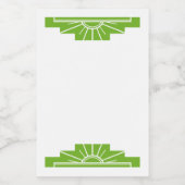 Étiquette Pour Bocaux Art deco sun element in lime green (Étiquettes simples)