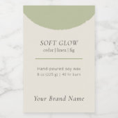 Étiquette Pour Bocaux Artisan Candle Label Sage Minimalist Jar Wrap (Étiquettes simples)