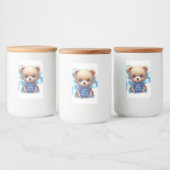 Étiquette Pour Bocaux Baby shower Bleu Teddy Bear (Bouteilles)
