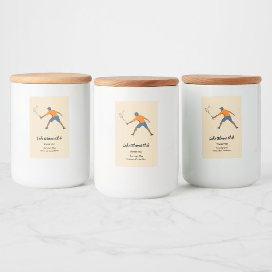 Étiquette Pour Bocaux Badminton (Bouteilles)