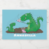 Étiquette Pour Bocaux Baguettes mignonnes grillant des marshmallows dess (Étiquettes simples)