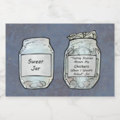 Étiquette Pour Bocaux Balai et bocal de poulet (Étiquettes simples)