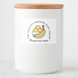 Étiquette Pour Bocaux Banana belle crème glacée fruits santé plante à ba