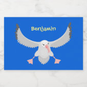 Étiquette Pour Bocaux Bande dessinée de l'oiseau mûre albatros (Étiquettes simples)