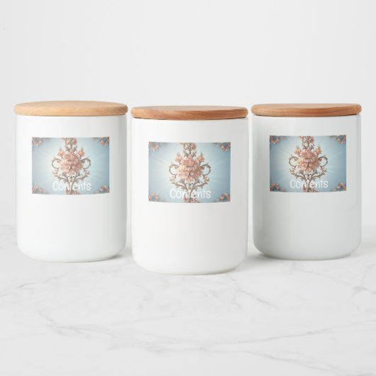 Étiquette Pour Bocaux Baroque Rose  (Bouteilles)