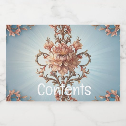 Étiquette Pour Bocaux Baroque Rose  (Étiquettes simples)