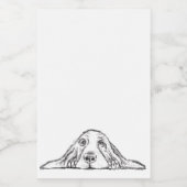 Étiquette Pour Bocaux basset blanc (Étiquettes simples)