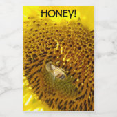Étiquette Pour Bocaux Beauté de miel sur une tournesol (Étiquettes simples)