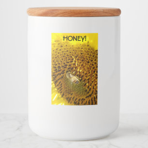 Étiquette Pour Bocaux Beauté de miel sur une tournesol