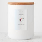 Étiquette Pour Bocaux Beauté De Rose Florale De Monogramme D'argent Élég (Devant)