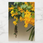 Étiquette Pour Bocaux Beauté Fleur Dorée (Étiquettes simples)