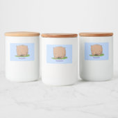 Étiquette Pour Bocaux Belle illustration de dessin animé de bébé wombat (Bouteilles)