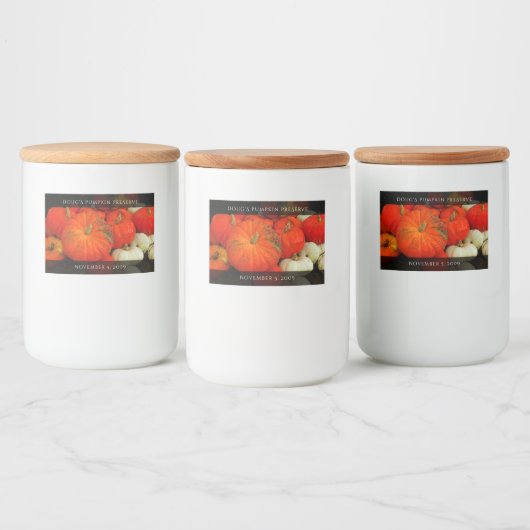 Étiquette Pour Bocaux Beurre de citrouille / Conserver / Conserver / Con (Bouteilles)