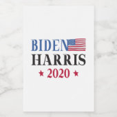 Étiquette Pour Bocaux Biden Harris 2020 (Étiquettes simples)