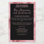 Étiquette Pour Bocaux Black Pink foil waterproof cosmetics bottle label (Étiquettes simples)