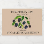 Étiquette Pour Bocaux Blackberry Jam Blackberry Watercolor (Étiquettes simples)