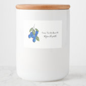 Étiquette Pour Bocaux Bleuets à main (Devant)