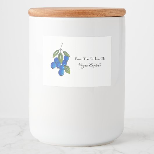 Étiquette Pour Bocaux Bleuets à main (Devant)