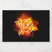 Étiquette Pour Bocaux Blooming Fire Rose (Étiquettes simples)