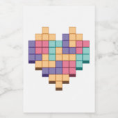 Étiquette Pour Bocaux Bloquer le style du coeur du jeu (Étiquettes simples)