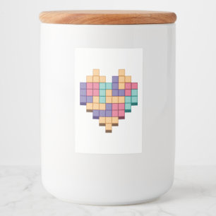 Étiquette Pour Bocaux Bloquer le style du coeur du jeu